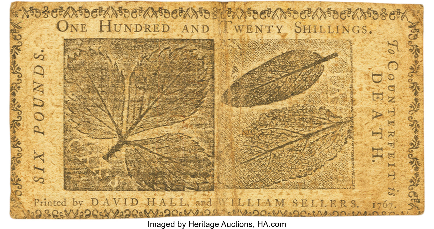 image for: Pennsylvania June 15, 1767 6 Pounds Fr. PA-129. PCGS Very Fine 30PPQ....