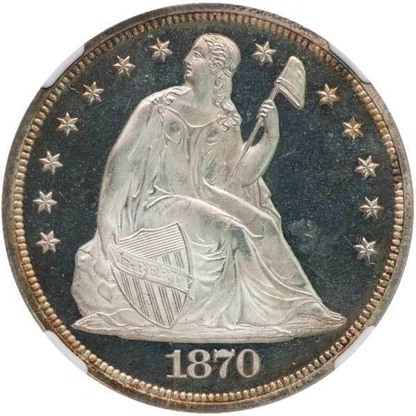 image for: $1 1870 NGC PR65 ULTRA CAMEO