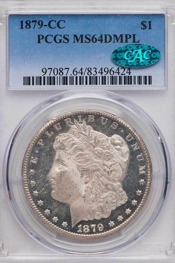 image for: $1 1879-CC PCGS MS64 DMPL CAC
