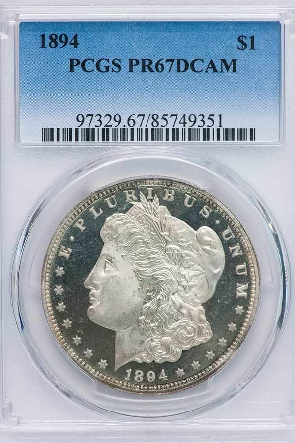image for: $1 1894 PCGS PR67 DCAM