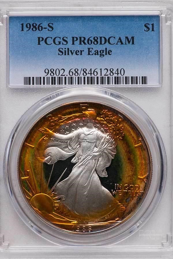 1986-S $1  Silver Eagle PR DCAM PR64 DCAM thumbnail 19