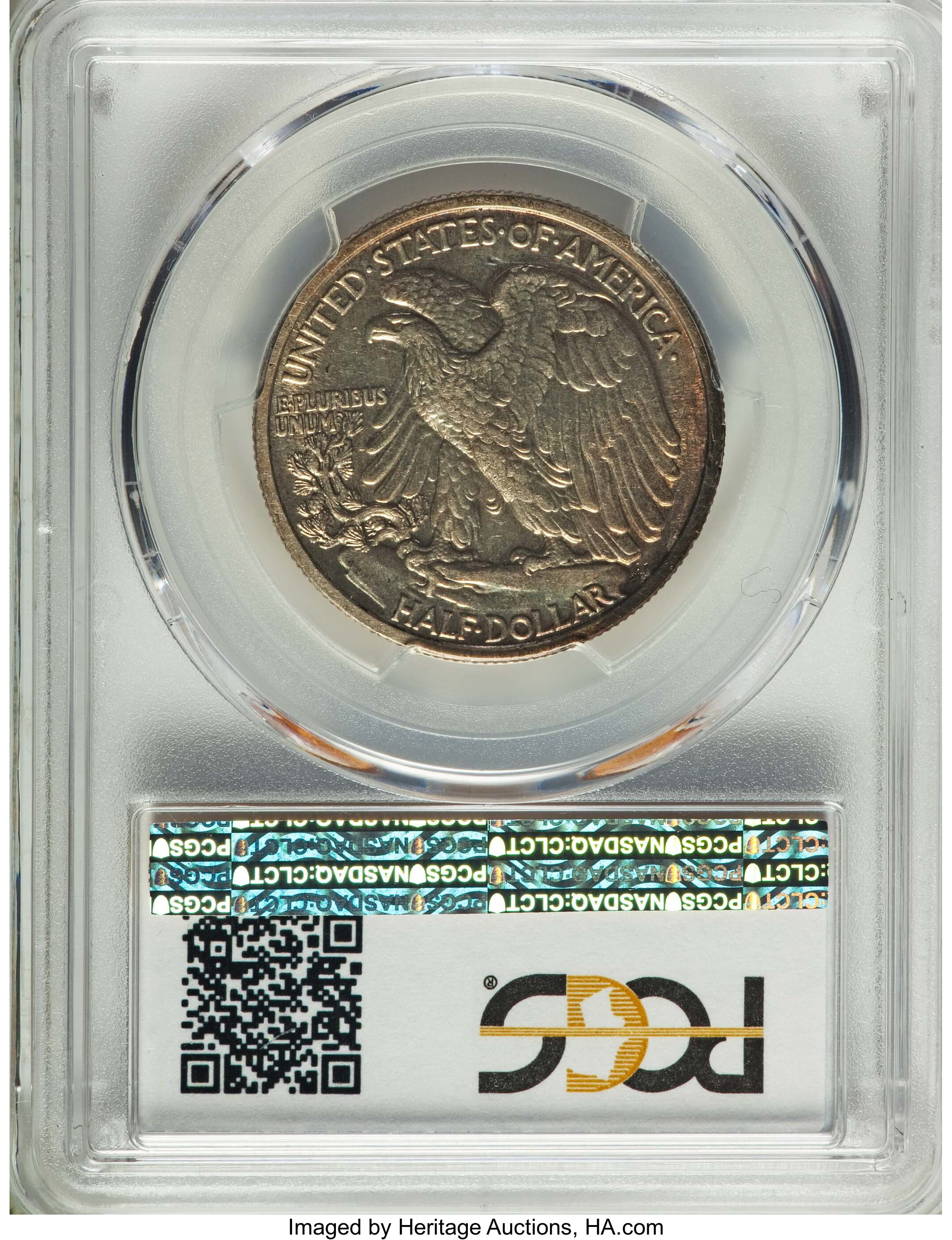 Walking Liberty Half Dollar 50c 1936-1942 [Type] AU58 thumbnail 2