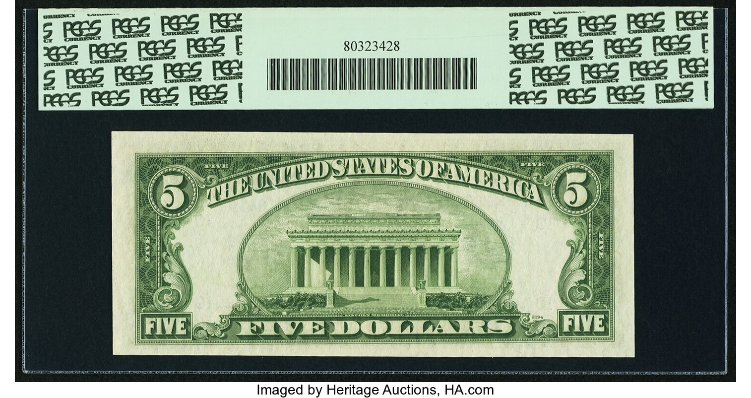 image for: Fr. 1963-J* $5 1950B Federal Reserve Star Note. PCGS Very Choice New 64PPQ....