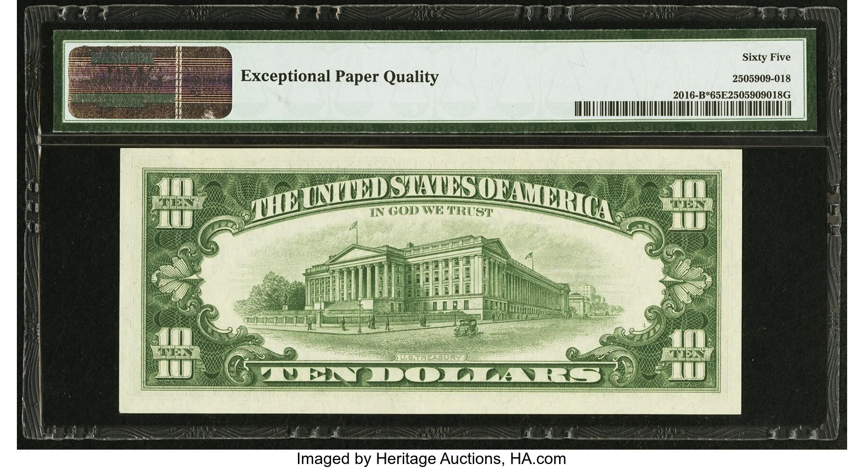 image for: Fr. 2016-B* $10 1963 Federal Reserve Note. PMG Gem Uncirculated 65 EPQ....