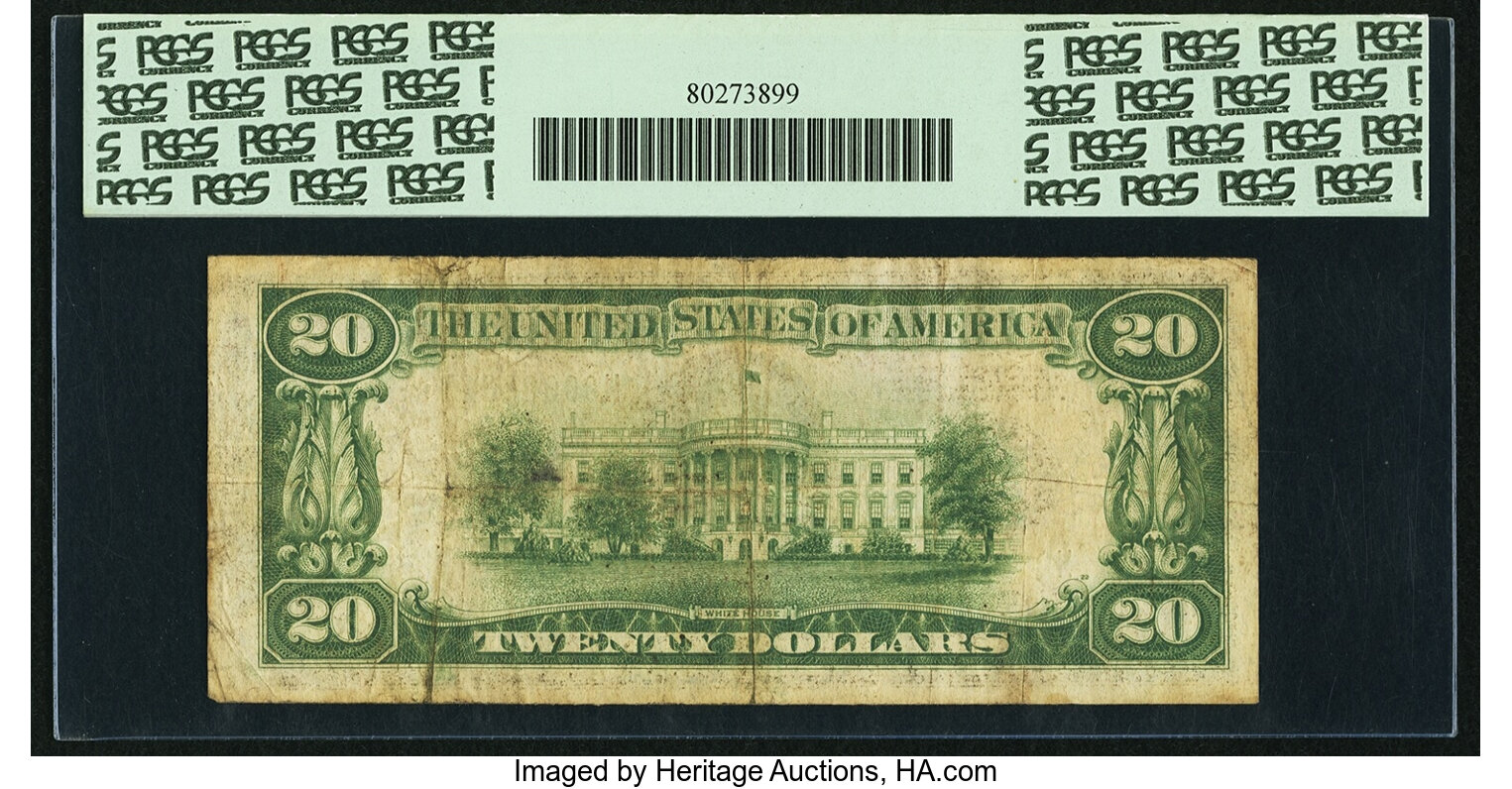image for: Fr. 2050-H* $20 1928 Federal Reserve Star Note. PCGS Apparent Very Fine 20....