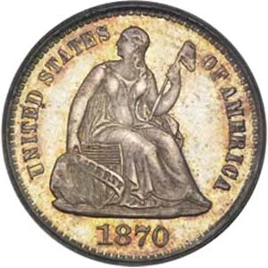 image for: 1870-S H10c MS (4397)