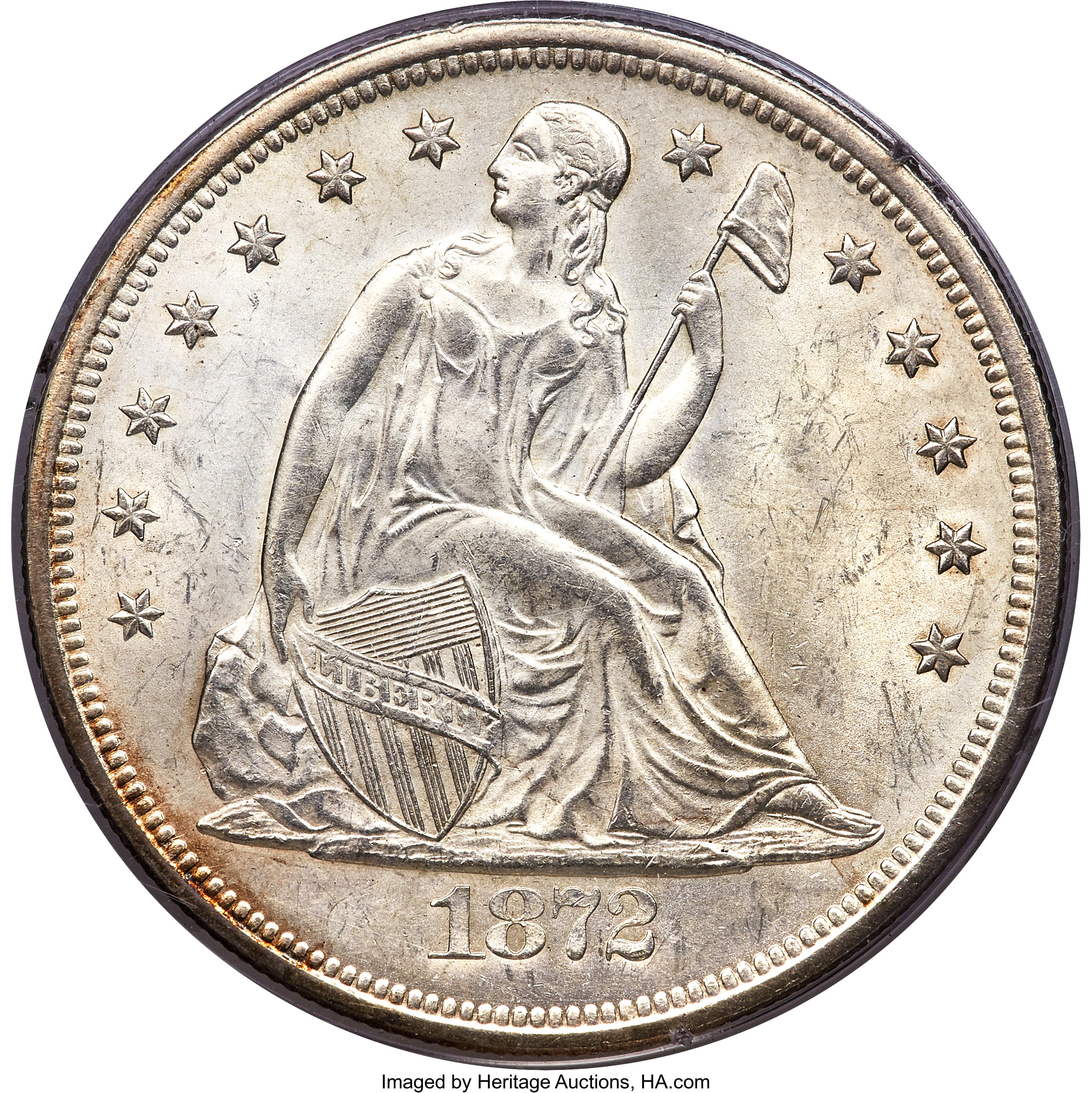 1872 $1 MS63 PCGS. OC-8, R.2. ...