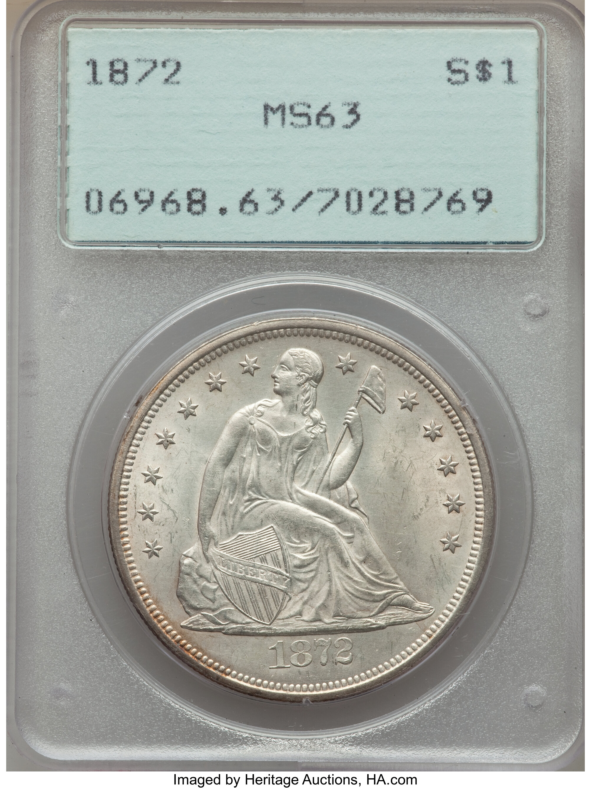 1872 $1 MS61 thumbnail 6