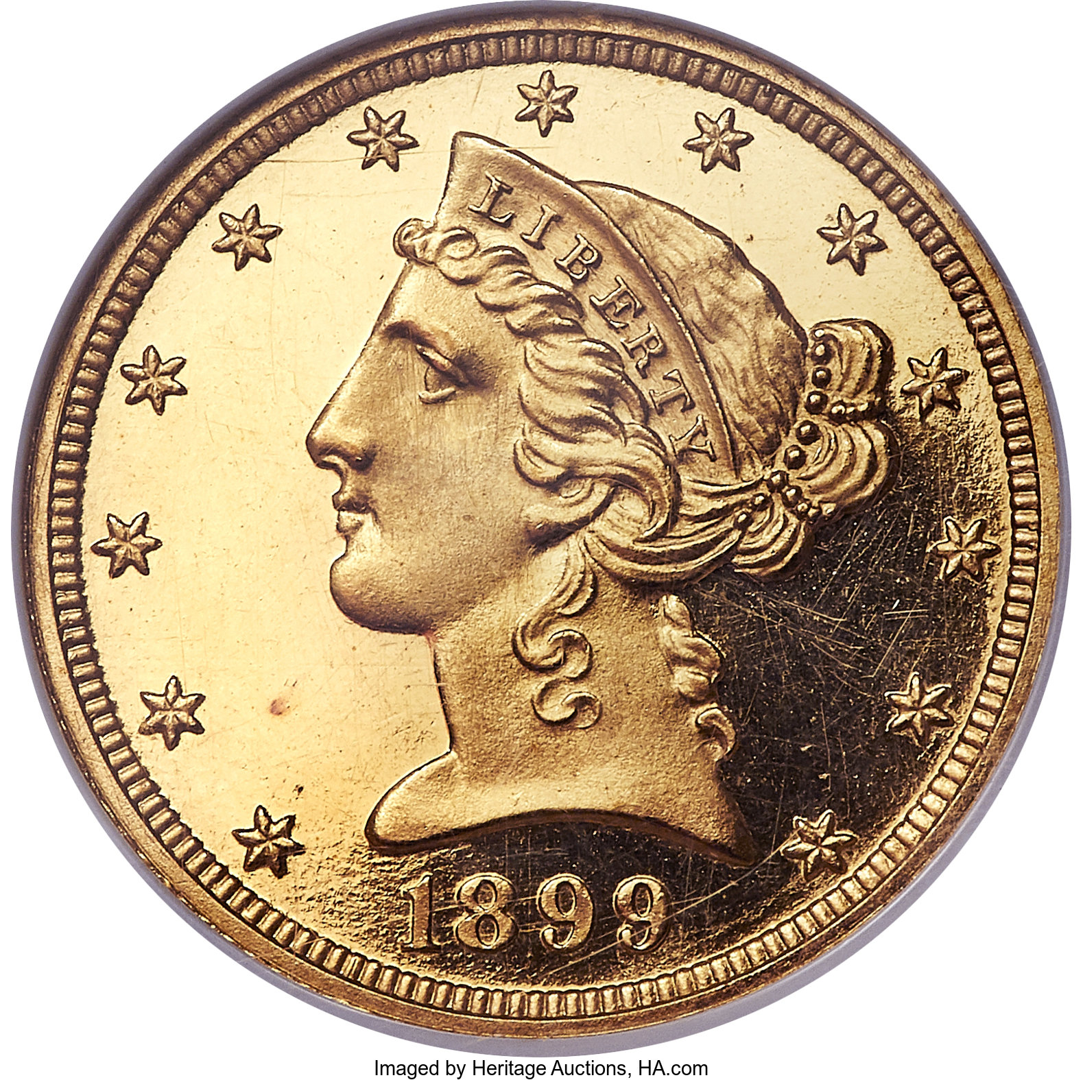 image for: 1899 $5 PR65 Ultra Cameo NGC....