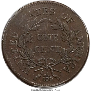 image for: 1795 1C Plain Edge, S-77, B-6, R.3, VF35 PCGS....