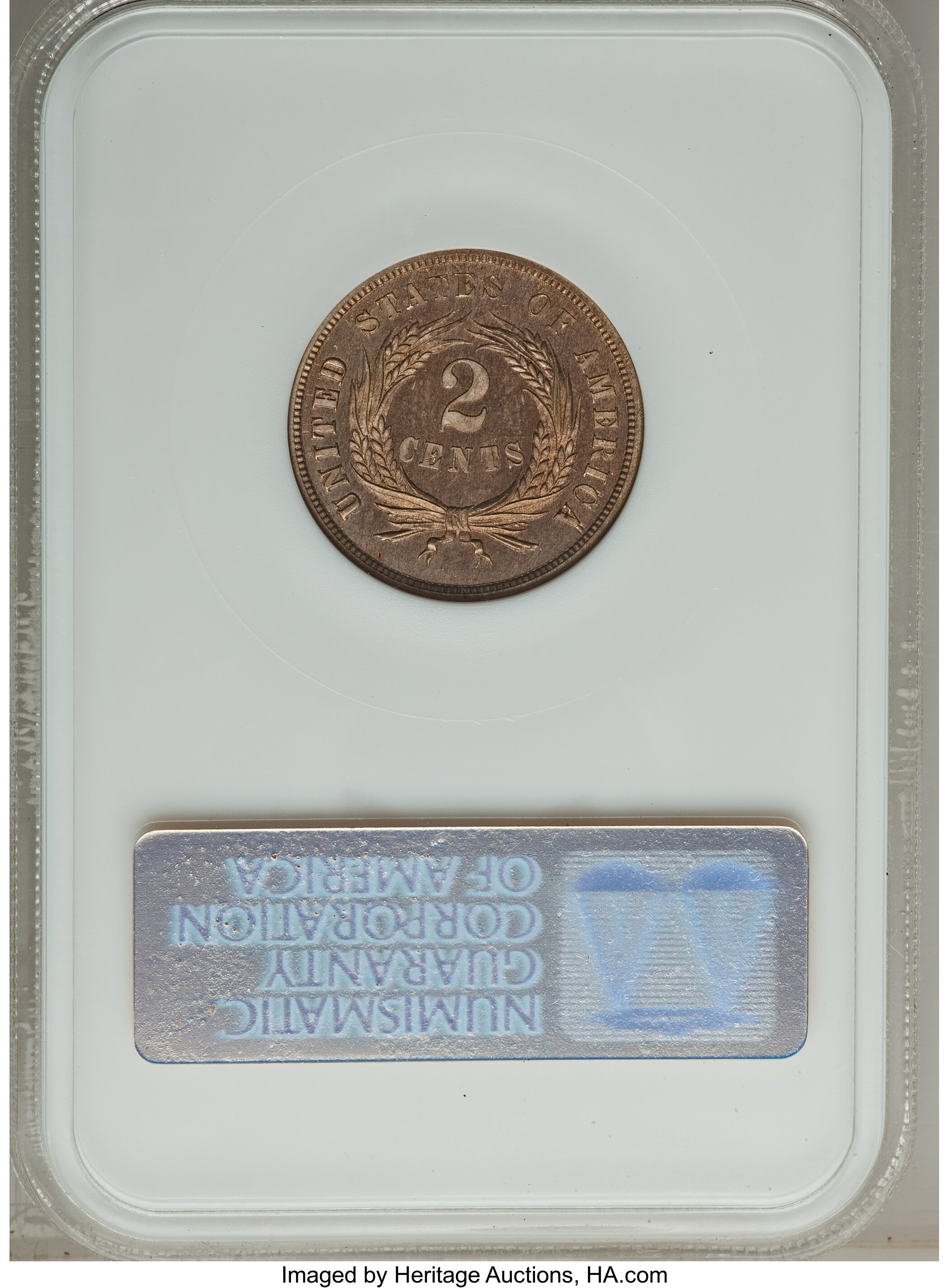 image for: 1865 2C Two Cents, Judd-409, Pollock-478, High R.6, PR63 NGC....
