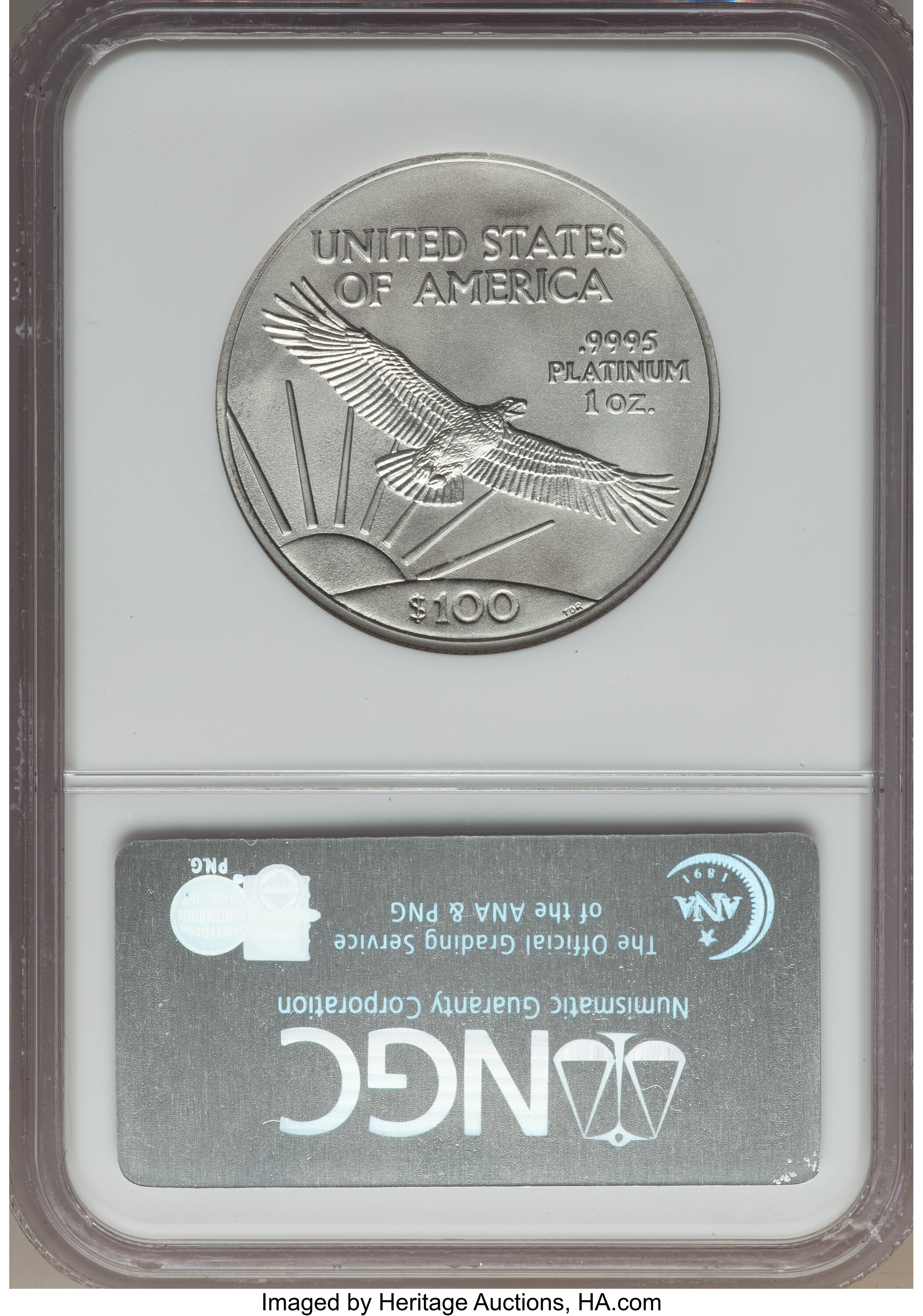 2005 P$100  Platinum Eagle MS70 thumbnail 12