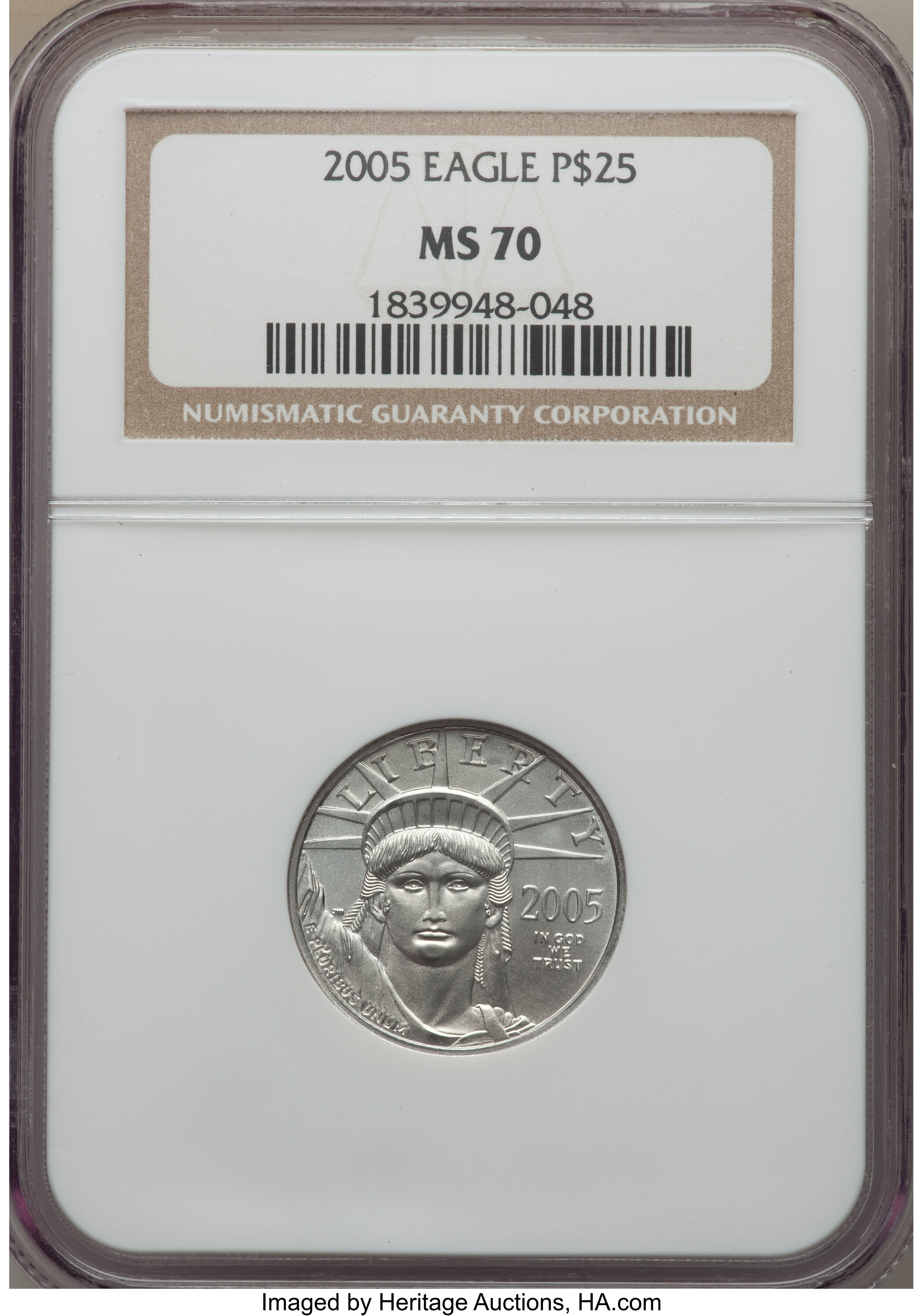 2005 P$100  Platinum Eagle MS70 thumbnail 14