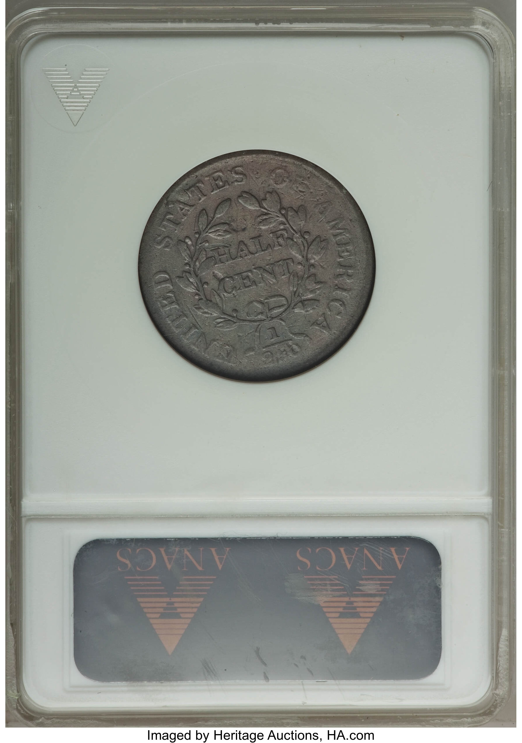 1806 1/2c Small 6, No Stems, C-1 MS BN F12 BN thumbnail 2