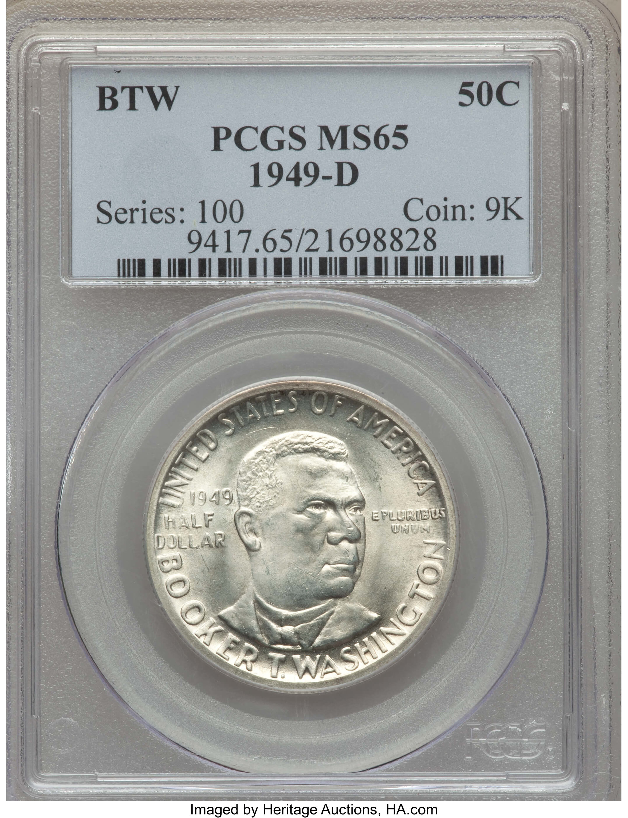 1949-S 50c Booker T. Washington VF20 CAC thumbnail 8