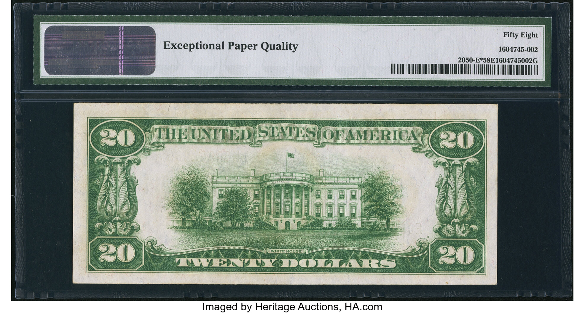 image for: Fr. 2050-E* $20 1928 Federal Reserve Note. PMG Choice About Unc 58 EPQ....