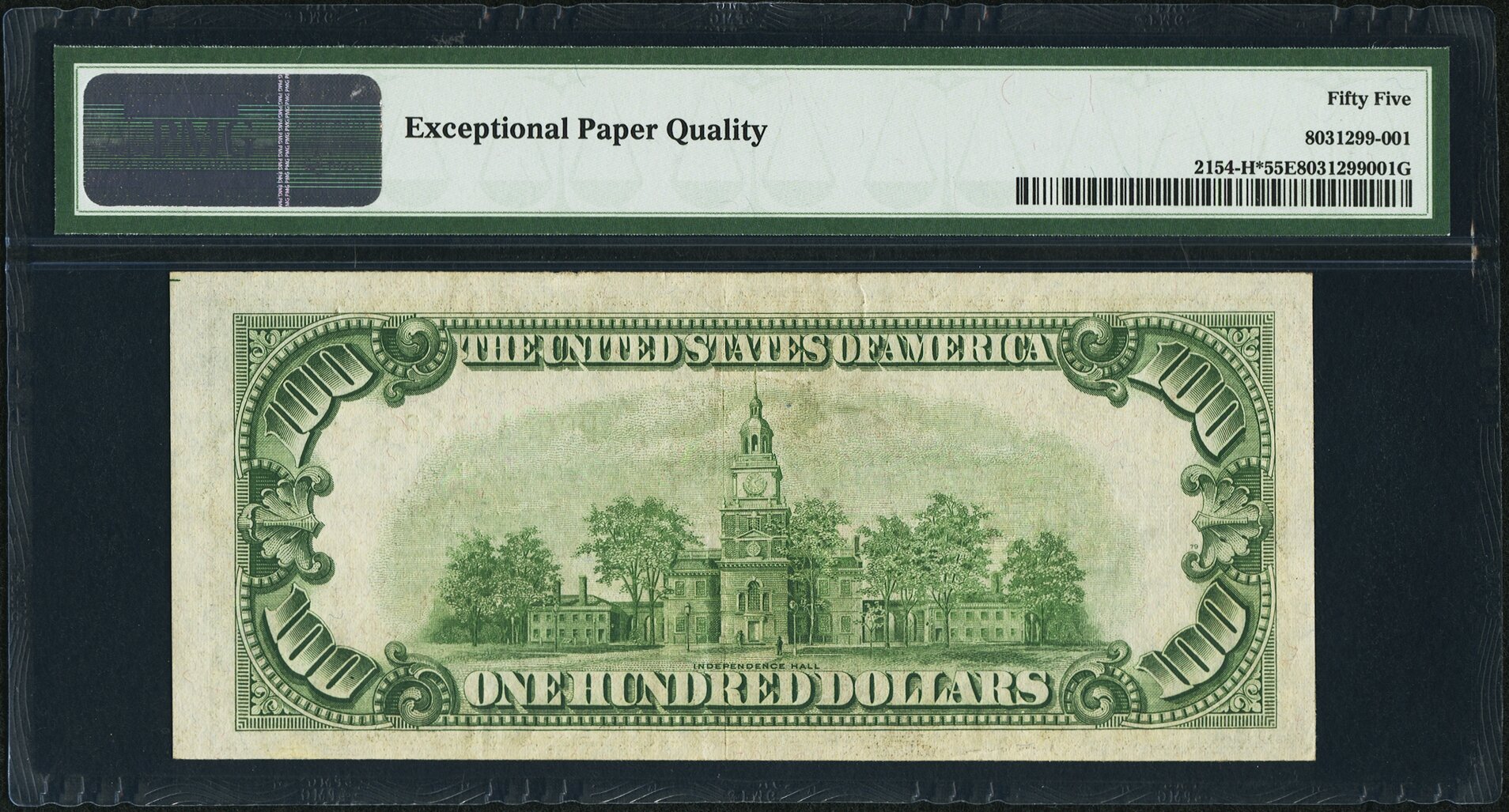image for: Fr. 2154-H* $100 1934B Federal Reserve Note. PMG About Uncirculated 55 EPQ....