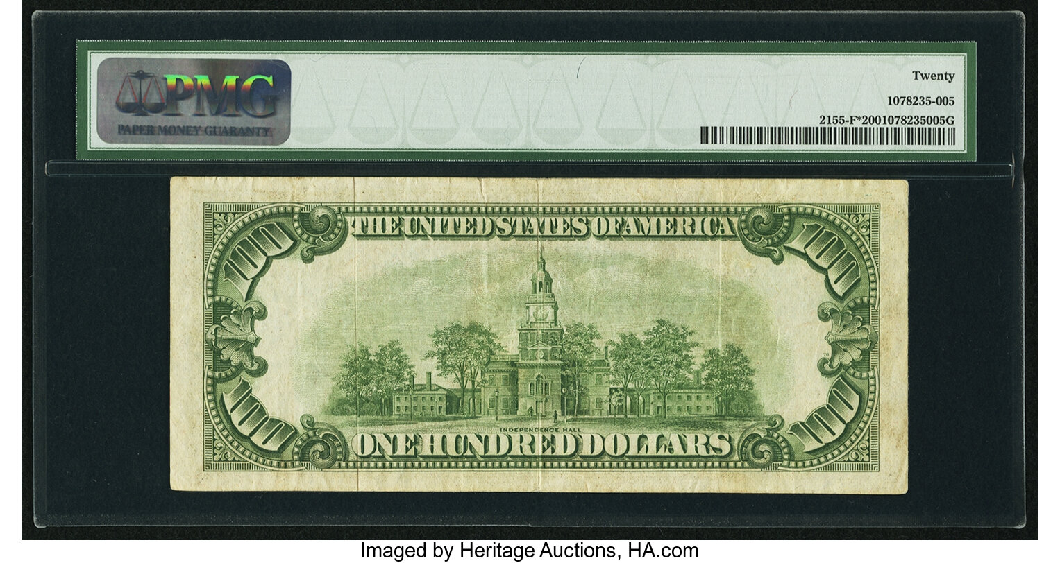 image for: Fr. 2155-F* $100 1934C Federal Reserve Note. PMG Very Fine 20....