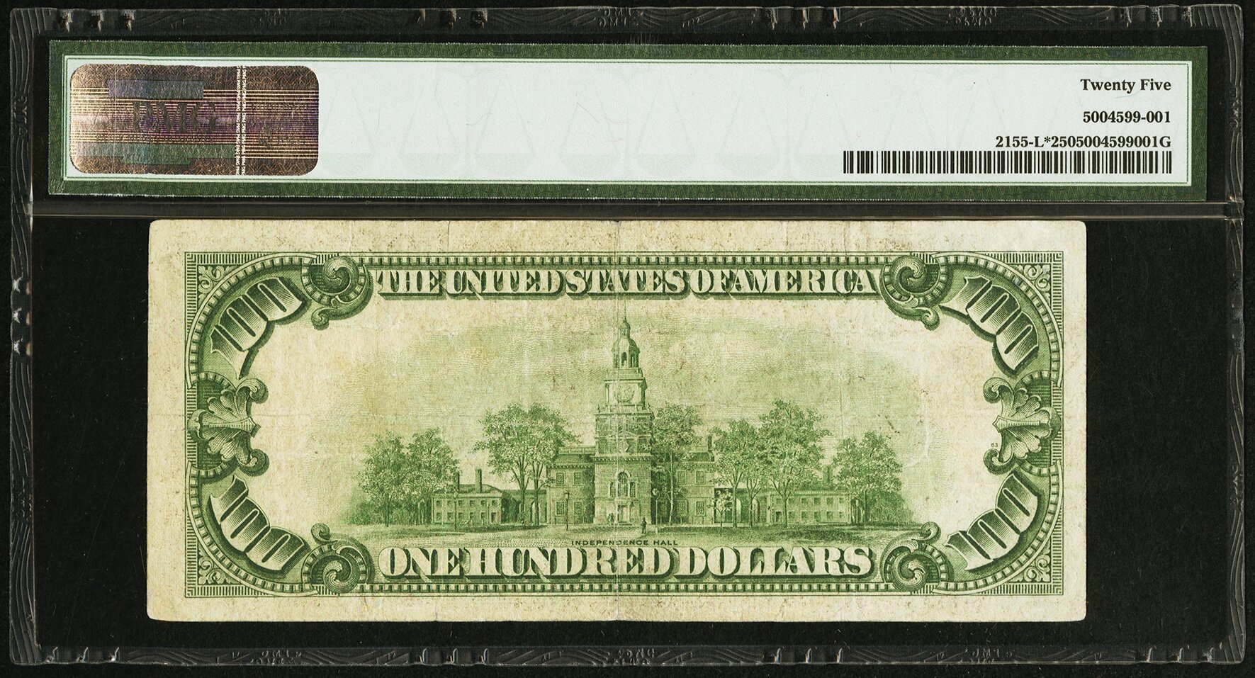 image for: Fr. 2155-L* $100 1934C Federal Reserve Note. PMG Very Fine 25....