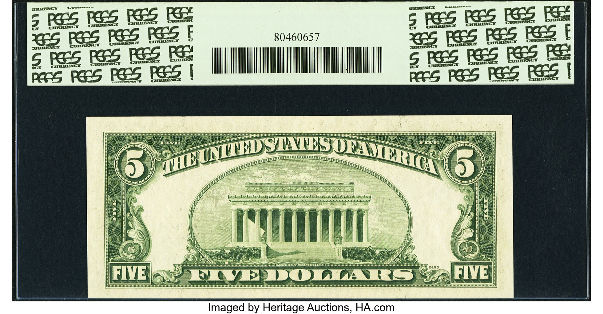 image for: Fr. 1966-G* $5 1950E Federal Reserve Note. PCGS Gem New 66PPQ....