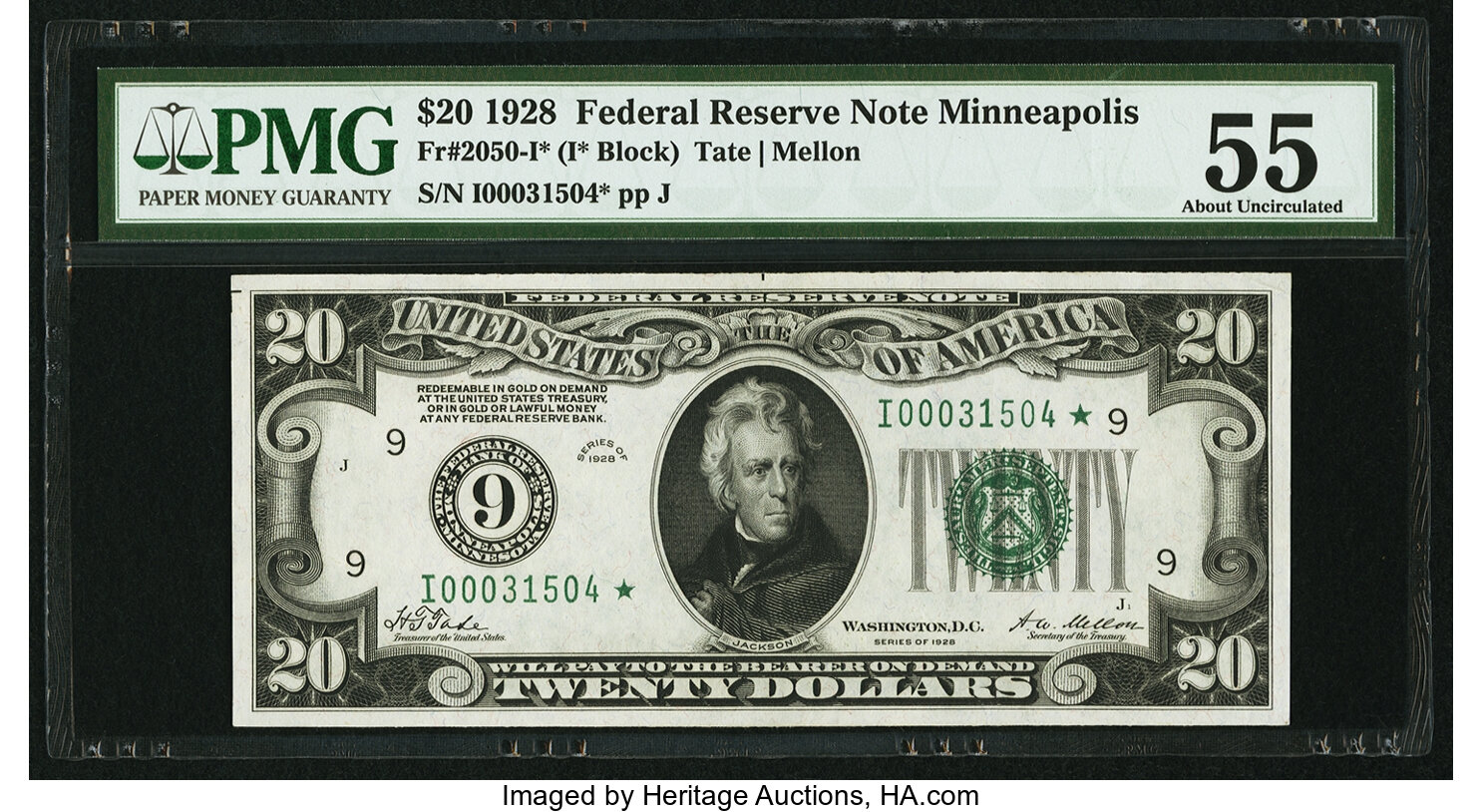 1928 $20 Replacement, Minneapolis (Fr. 2050I*)