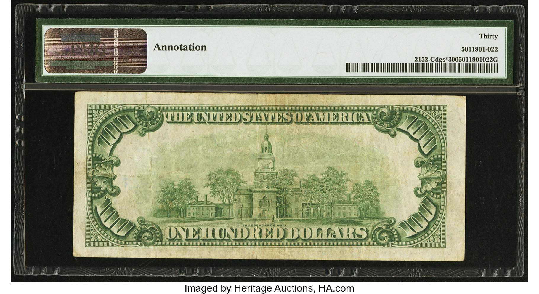 image for: Fr. 2152-C* $100 1934 Federal Reserve Note. PMG Very Fine 30....