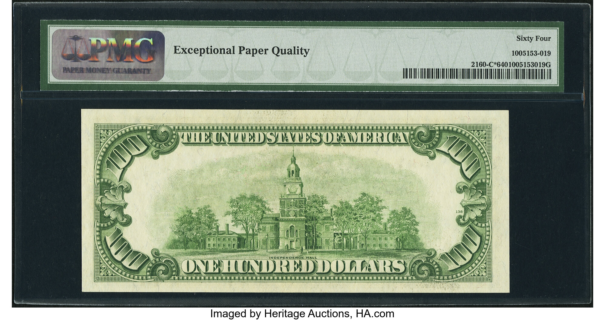 image for: Fr. 2160-C* $100 1950C Federal Reserve Note. PMG Choice Uncirculated 64 EPQ....