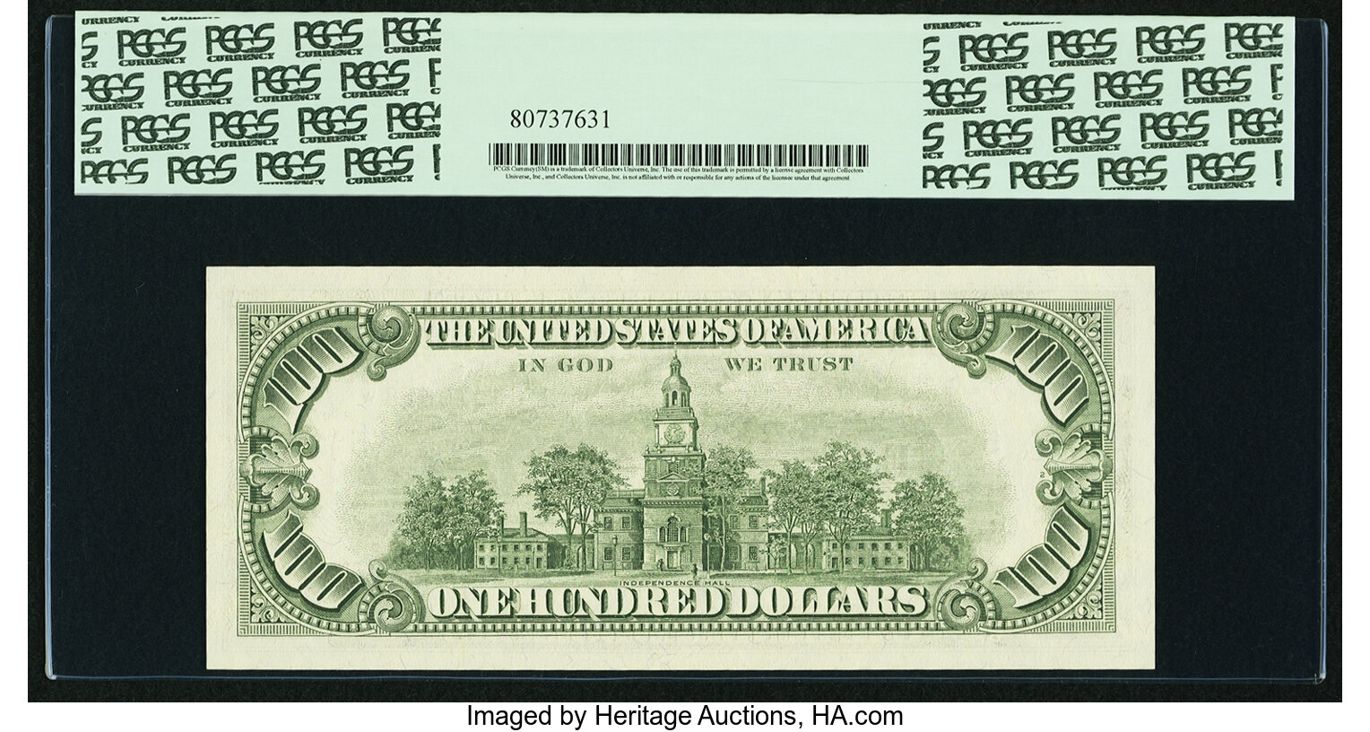 image for: Fr. 2163-E* $100 1963A Federal Reserve Note. PCGS Gem New 66PPQ....