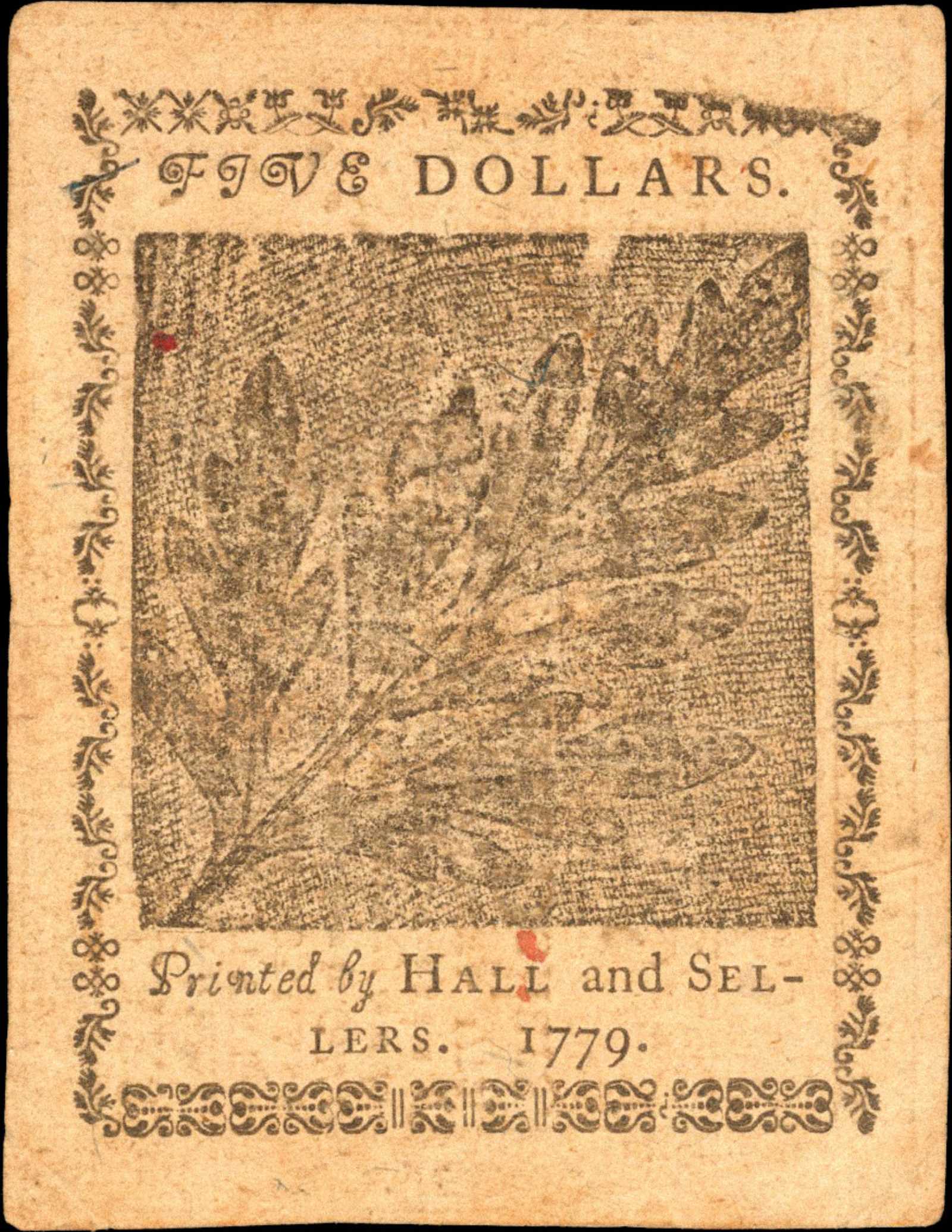 image for: CC-91. Continental Currency. January 14, 1779. $5. Very Fine.