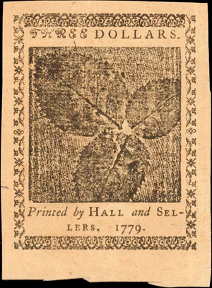 image for: CC-89. Continental Currency. January 14, 1779. $3. Choice Very Fine.