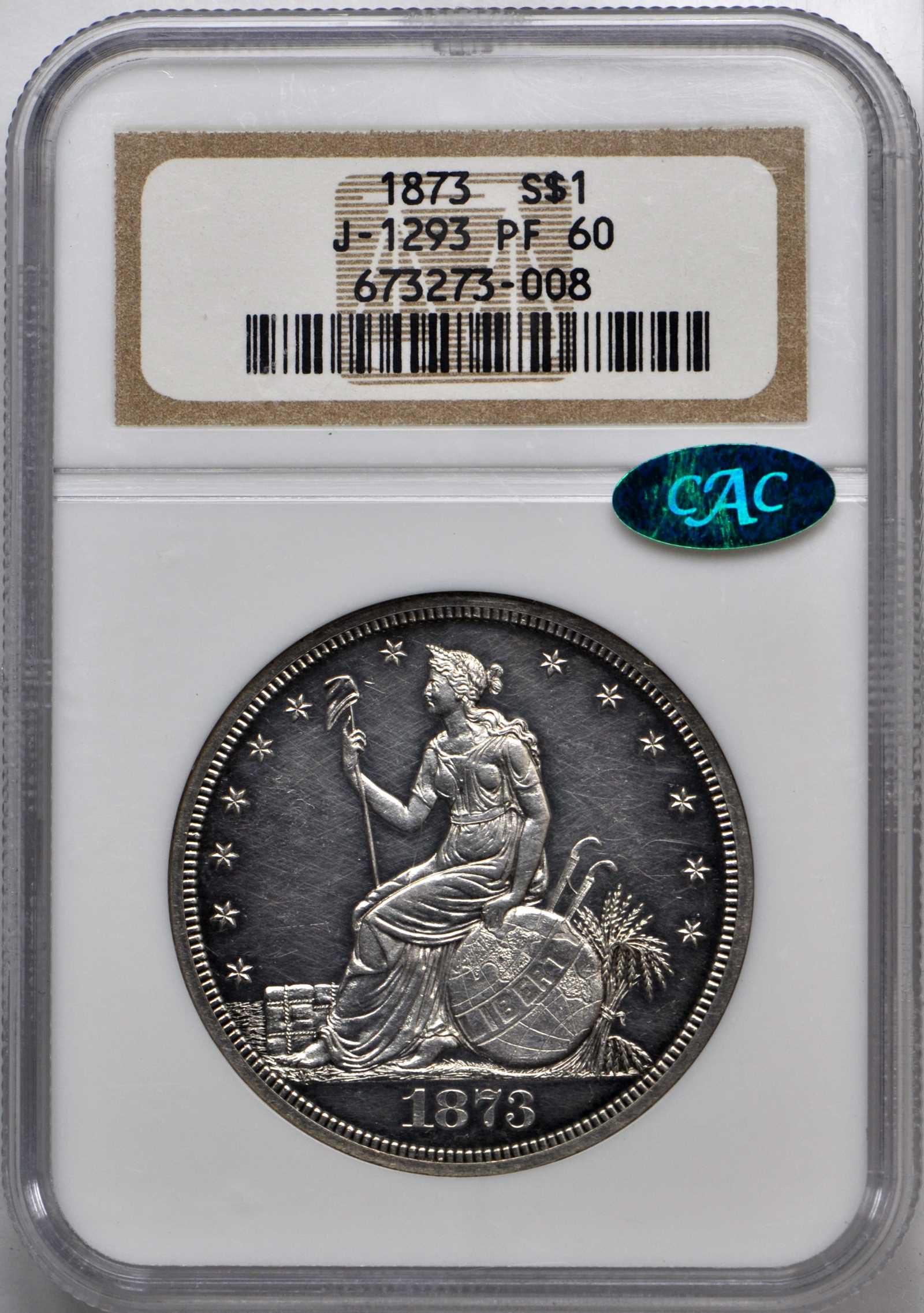 1873 $1  Seated Liberty AU55 thumbnail 11