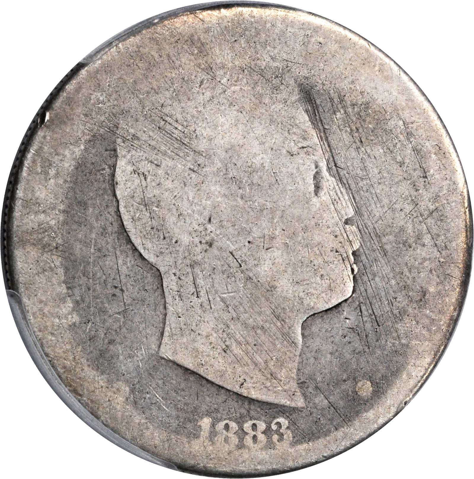 1883 Hawaii Dollar. Medcalf-Russell 2CS-5. Poor-1 (PCGS).