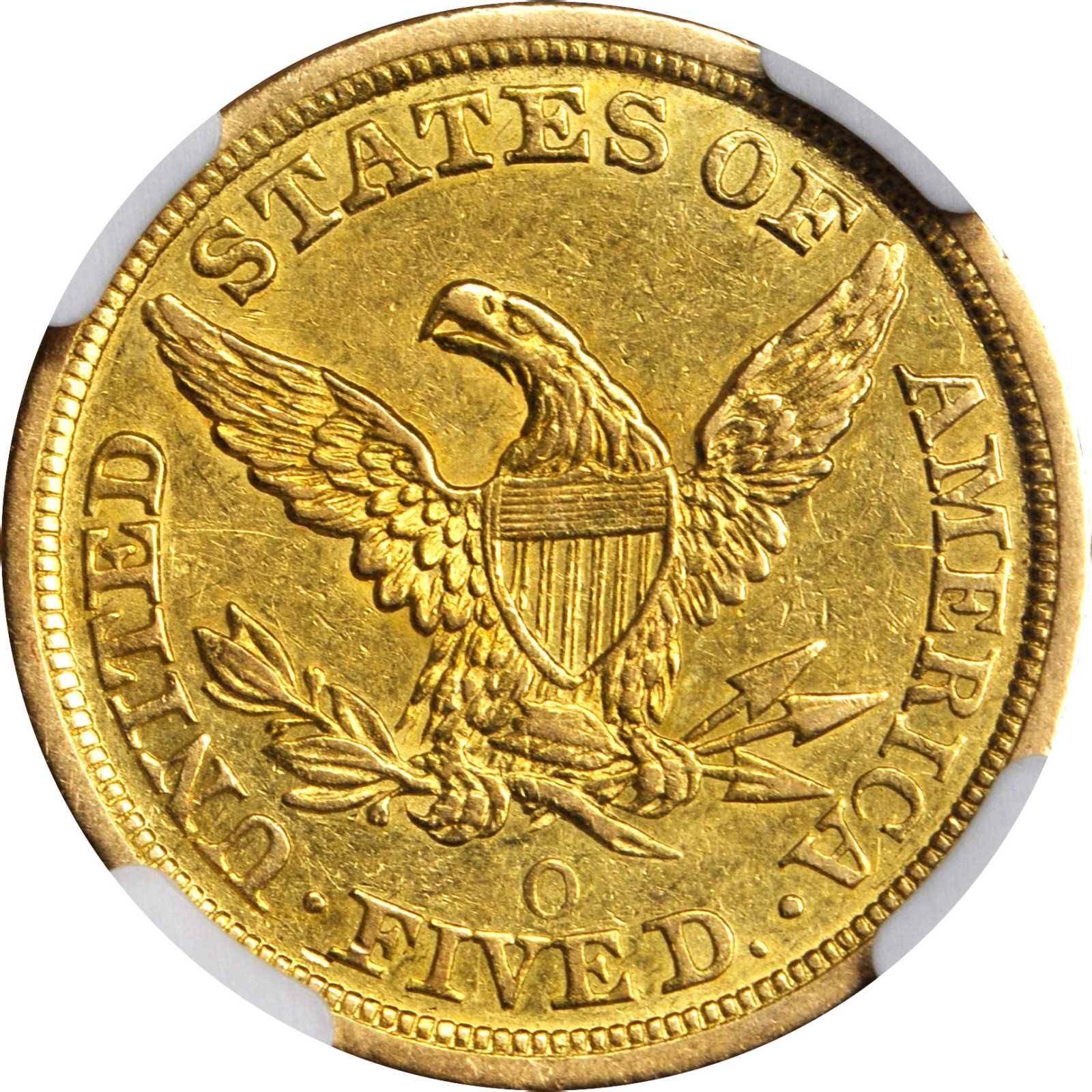 image for: 1847-O Liberty Head Half Eagle. AU-55 (NGC).