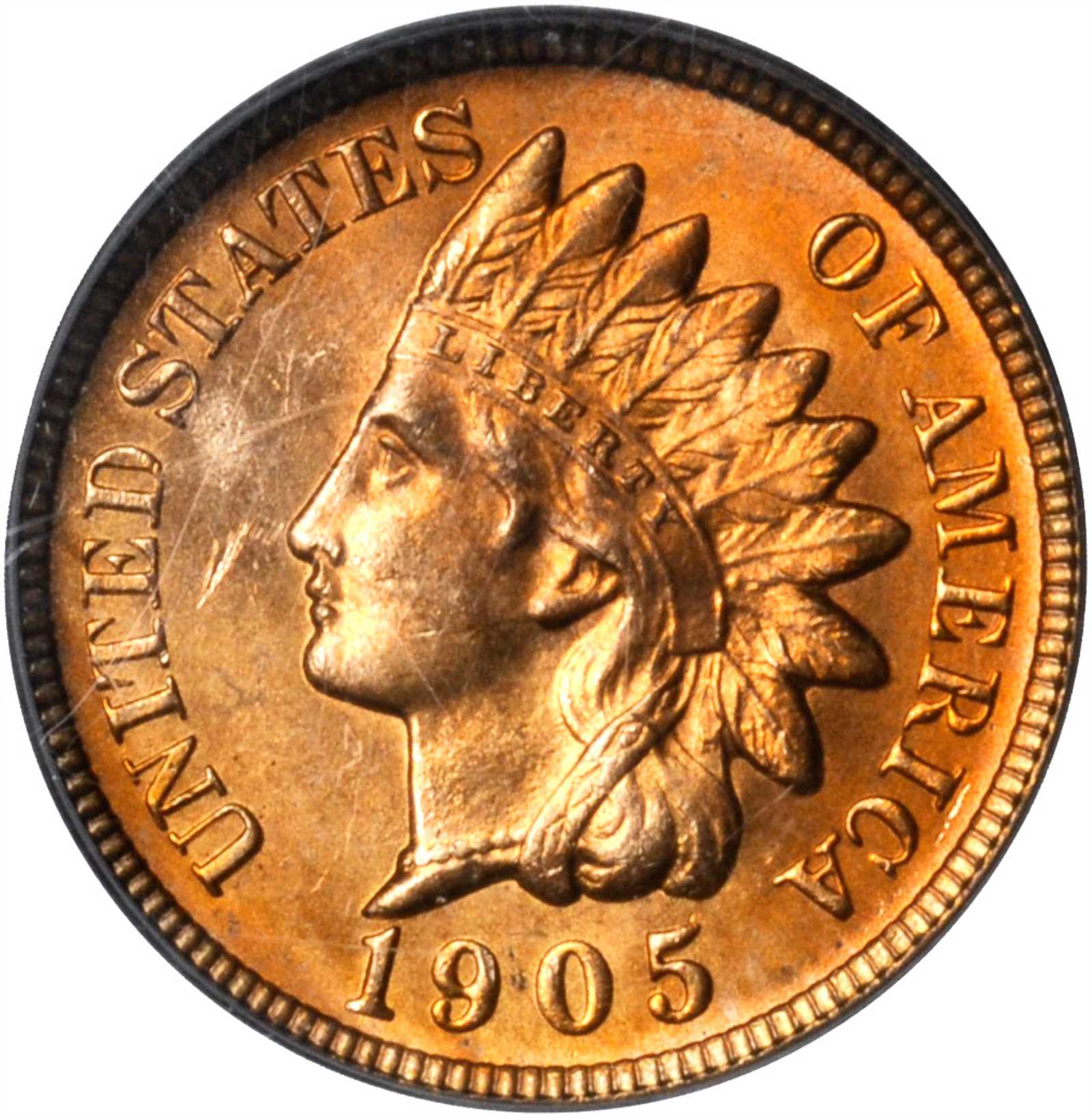 1905 Indian Cent. MS-63 RD (PCGS). OGH.