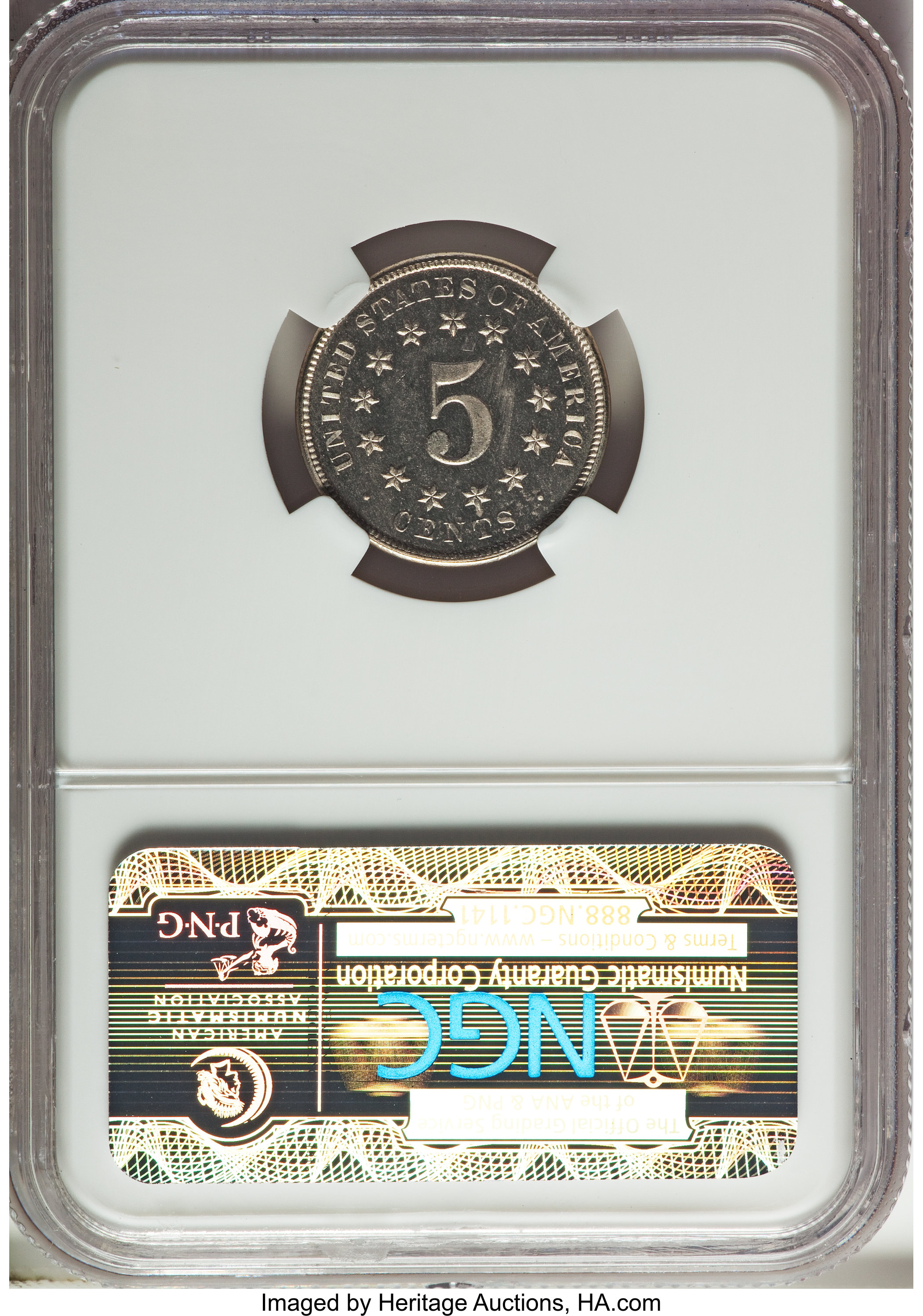1877 5c PR CAM PR63 CAM CAC thumbnail 6
