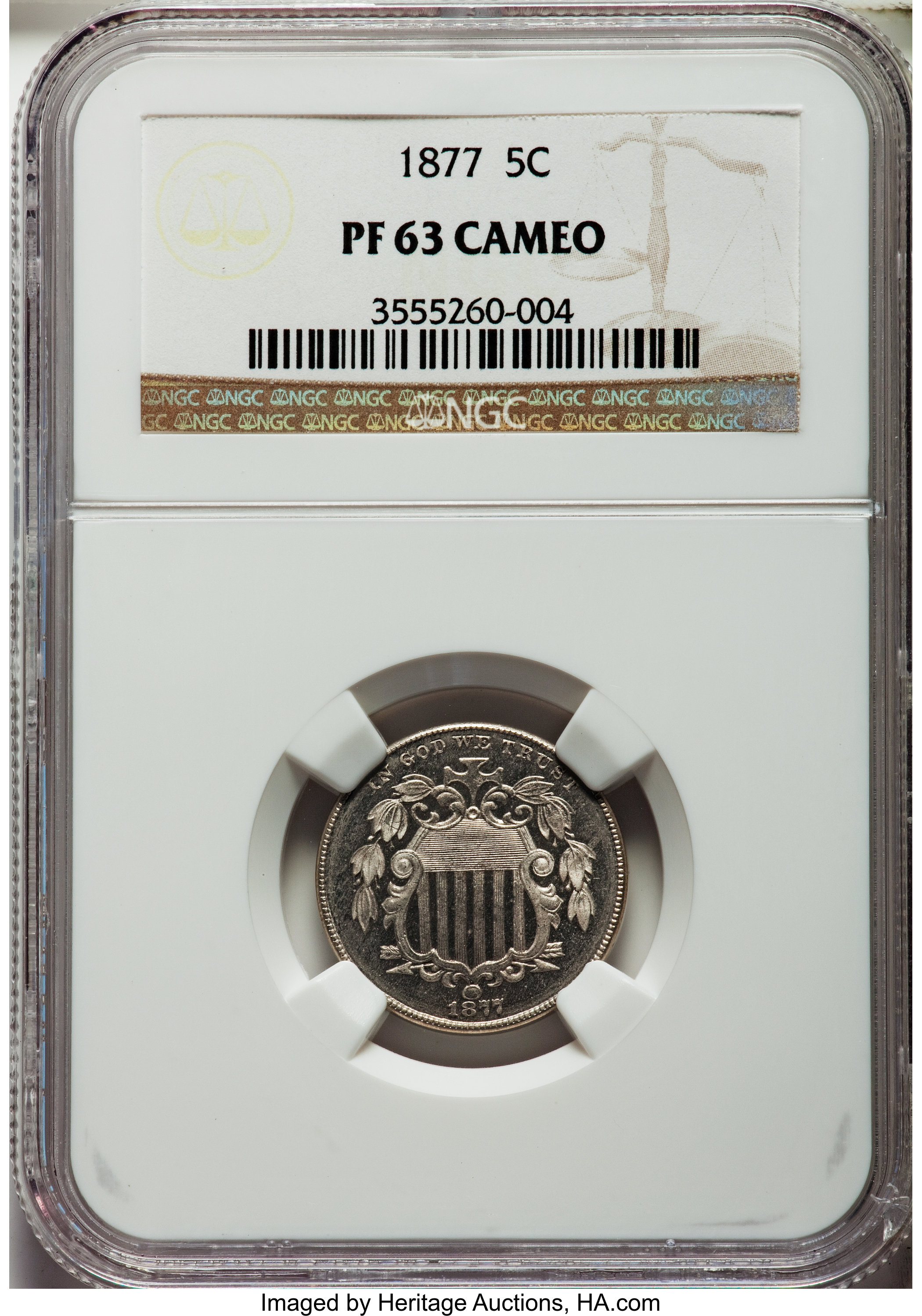 1877 5c PR CAM PR63 CAM CAC thumbnail 8