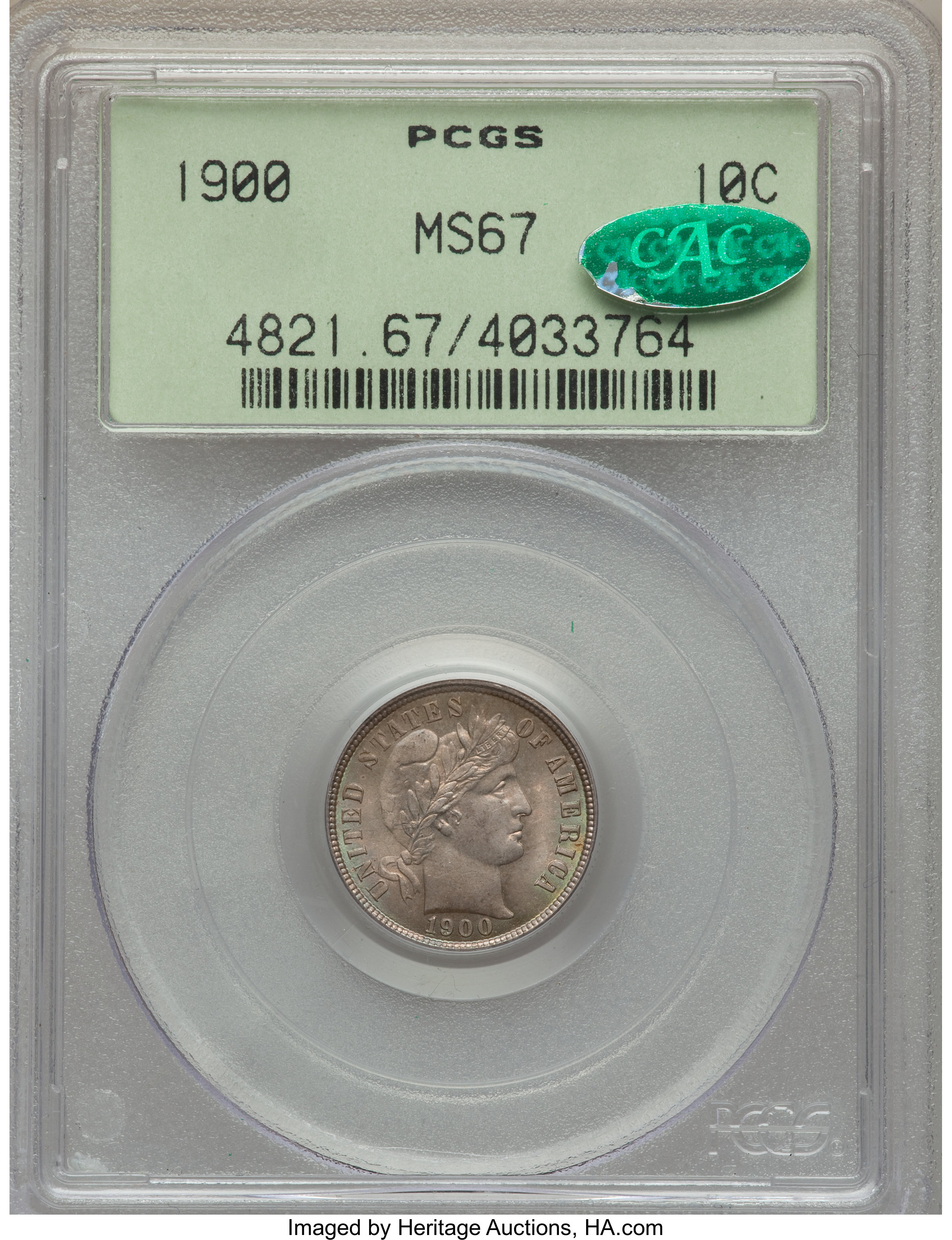 1900 10c MS67 thumbnail 4