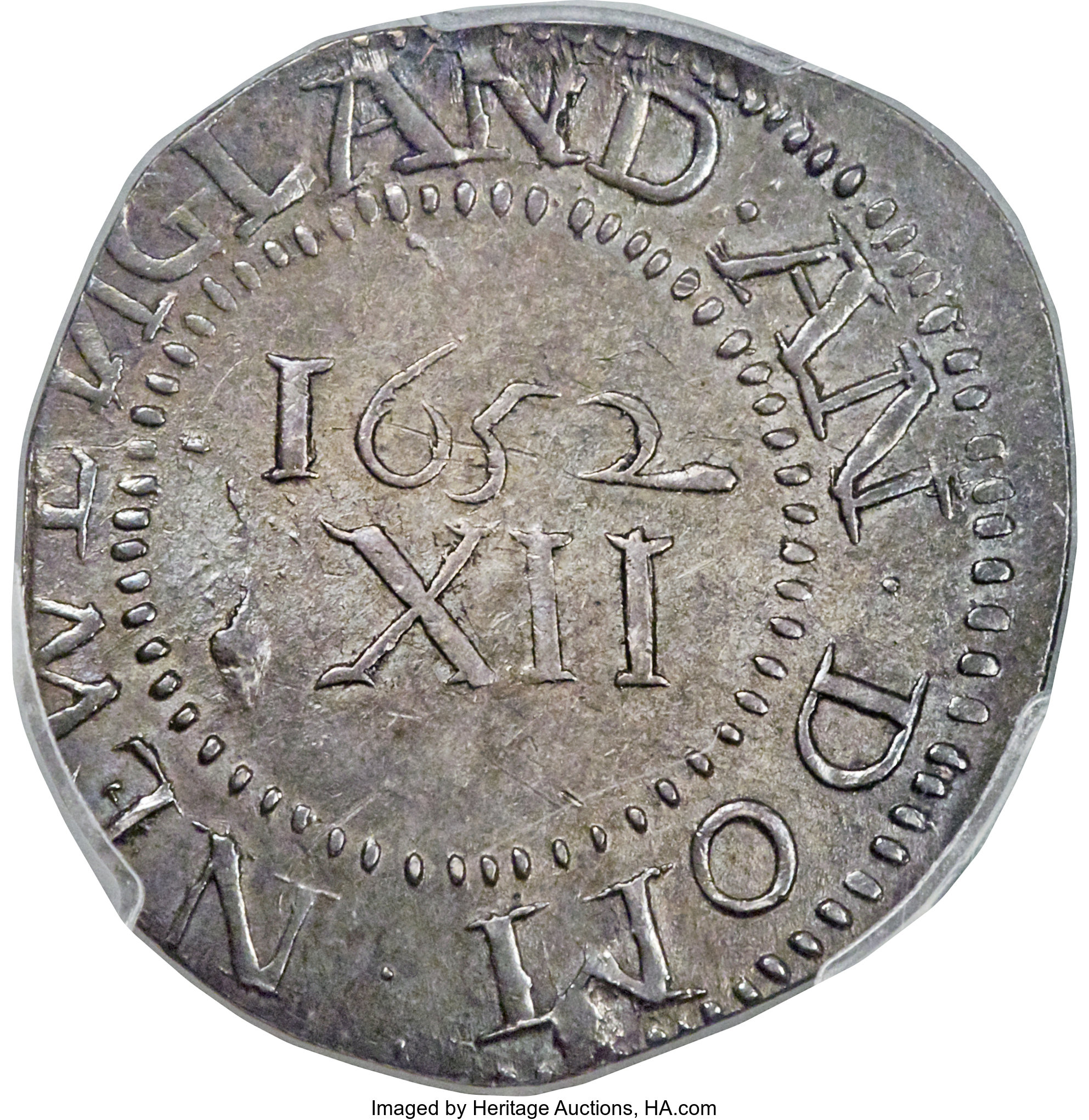 1652 Shilling Pine Tree, Large Planchet MS64 thumbnail 3