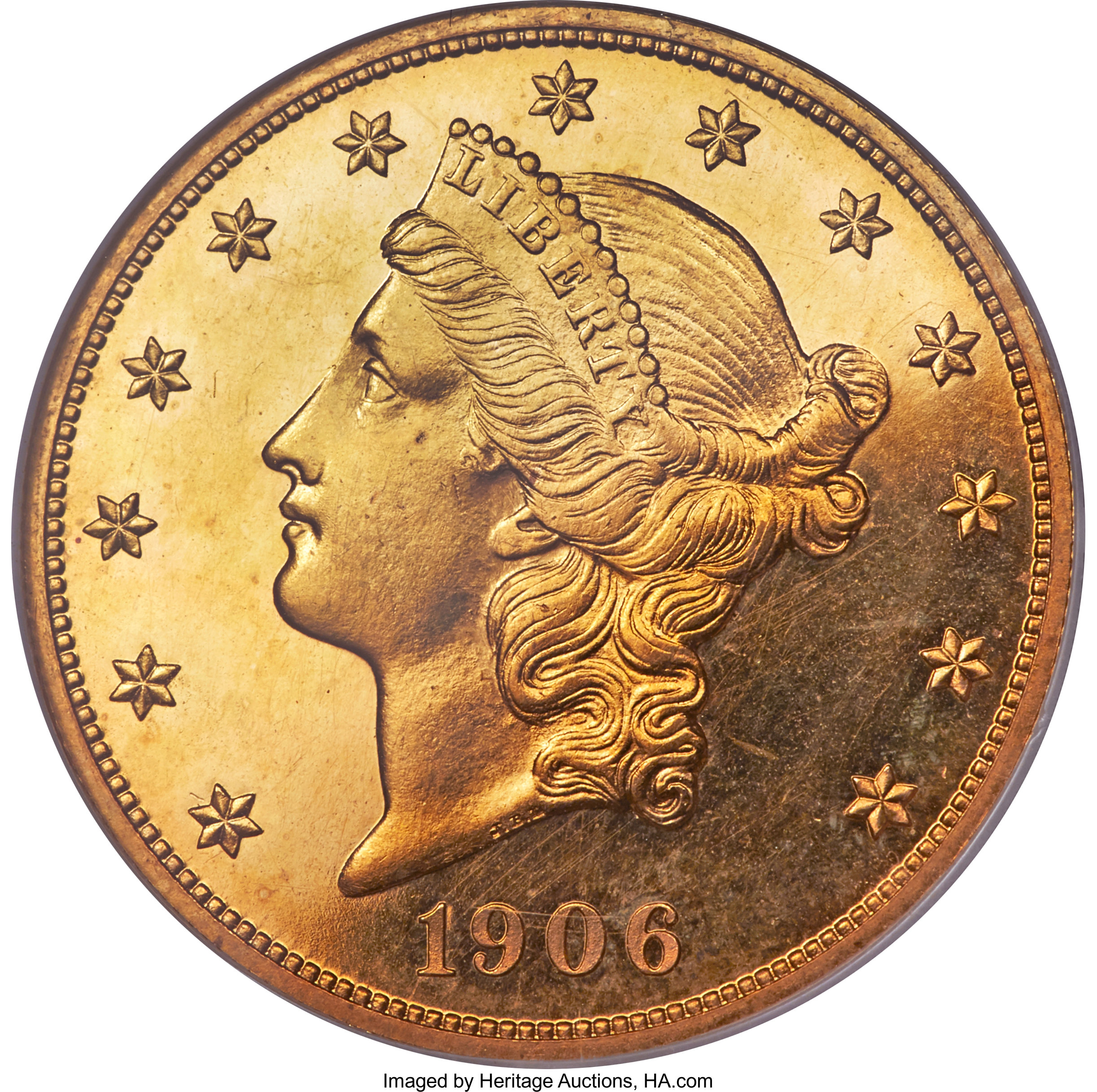 image for: 1906 $20 PR64 NGC. CAC....