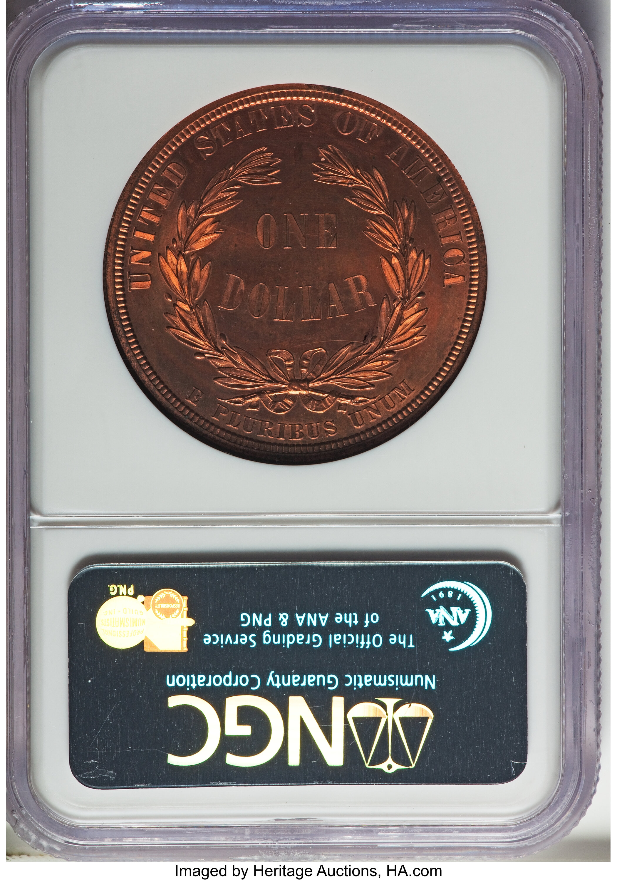 image for: 1876 $1 Sailor Head Dollar, Judd-1460, Pollock-1610, R.7, PR65 Red Cameo NGC....