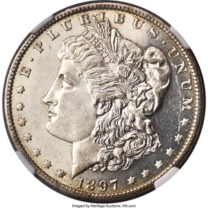 image for: 1897-O $1 MS63 Prooflike NGC....