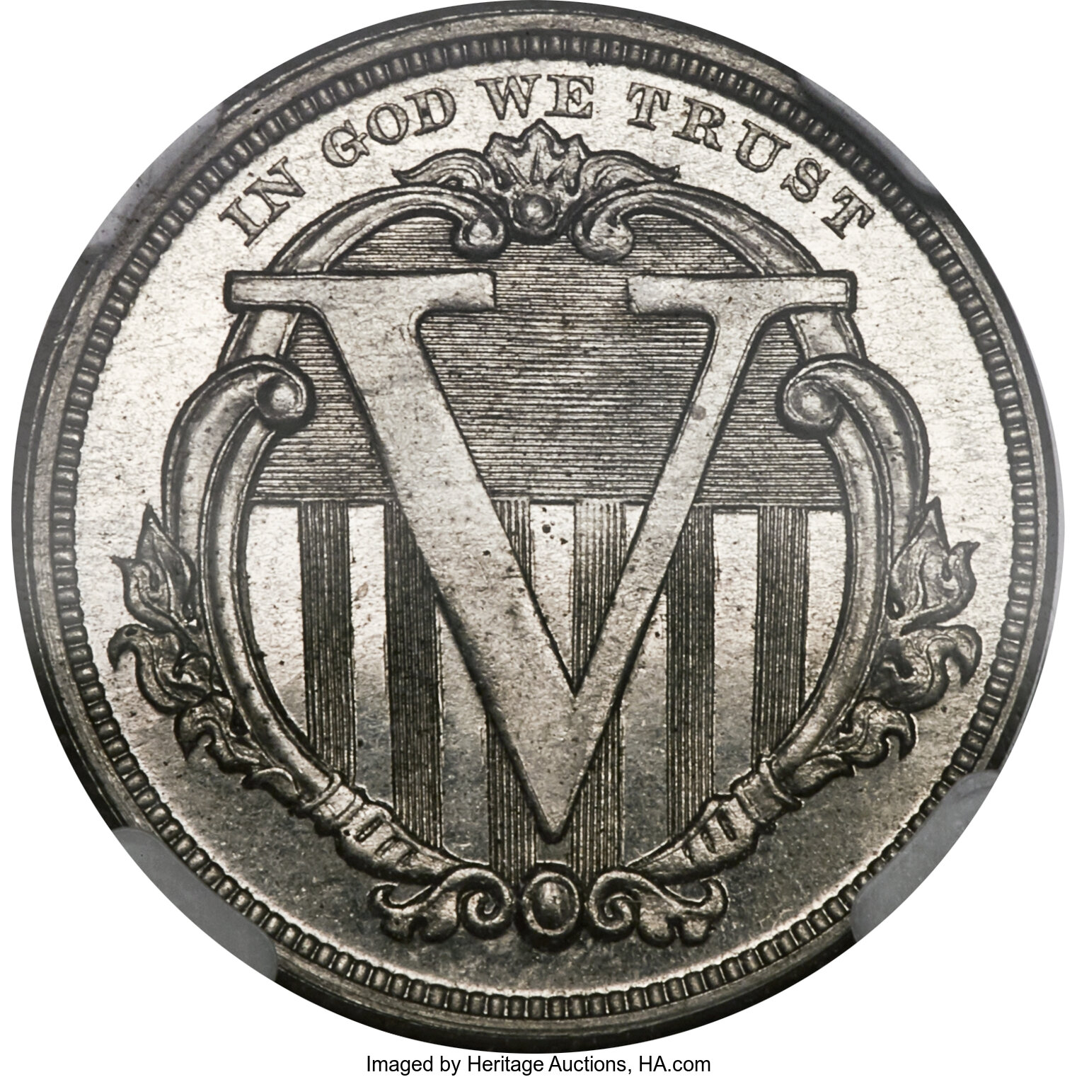 image for: 1868 5C Five Cents, Judd-630, Pollock-700, High R.7, PR65 NGC....