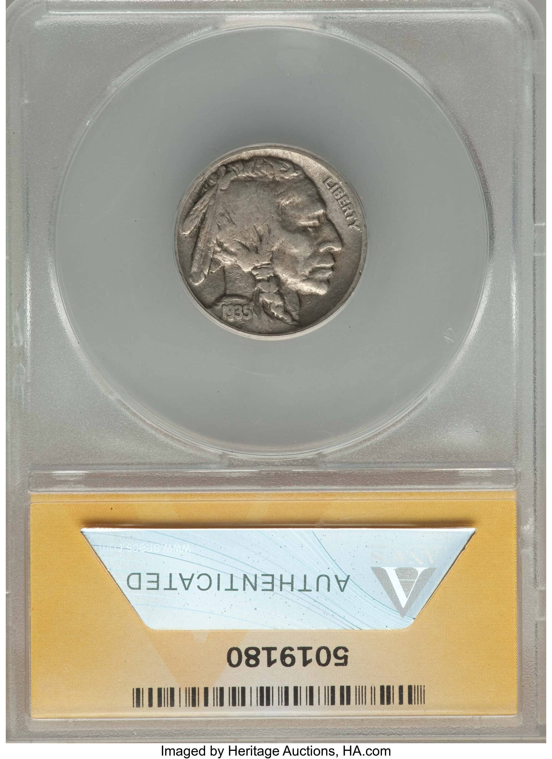 1935 5c AG3 CAC thumbnail 4