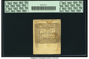 image for: Connecticut January 2, 1775 40s Uncancelled PCGS Apparent Choice About New 55....