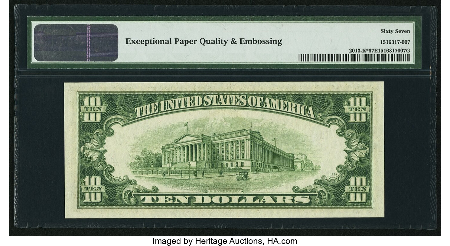 image for: Fr. 2013-K* $10 1950C Federal Reserve Star Note. PMG Superb Gem Unc 67 EPQ....