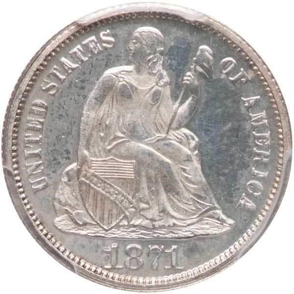 image for: 10C 1871 PCGS PR64 CAM