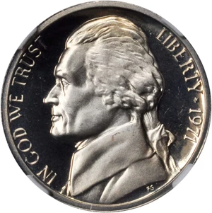 image for: 1971 No S Jefferson Nickel. Proof-69 * (NGC).