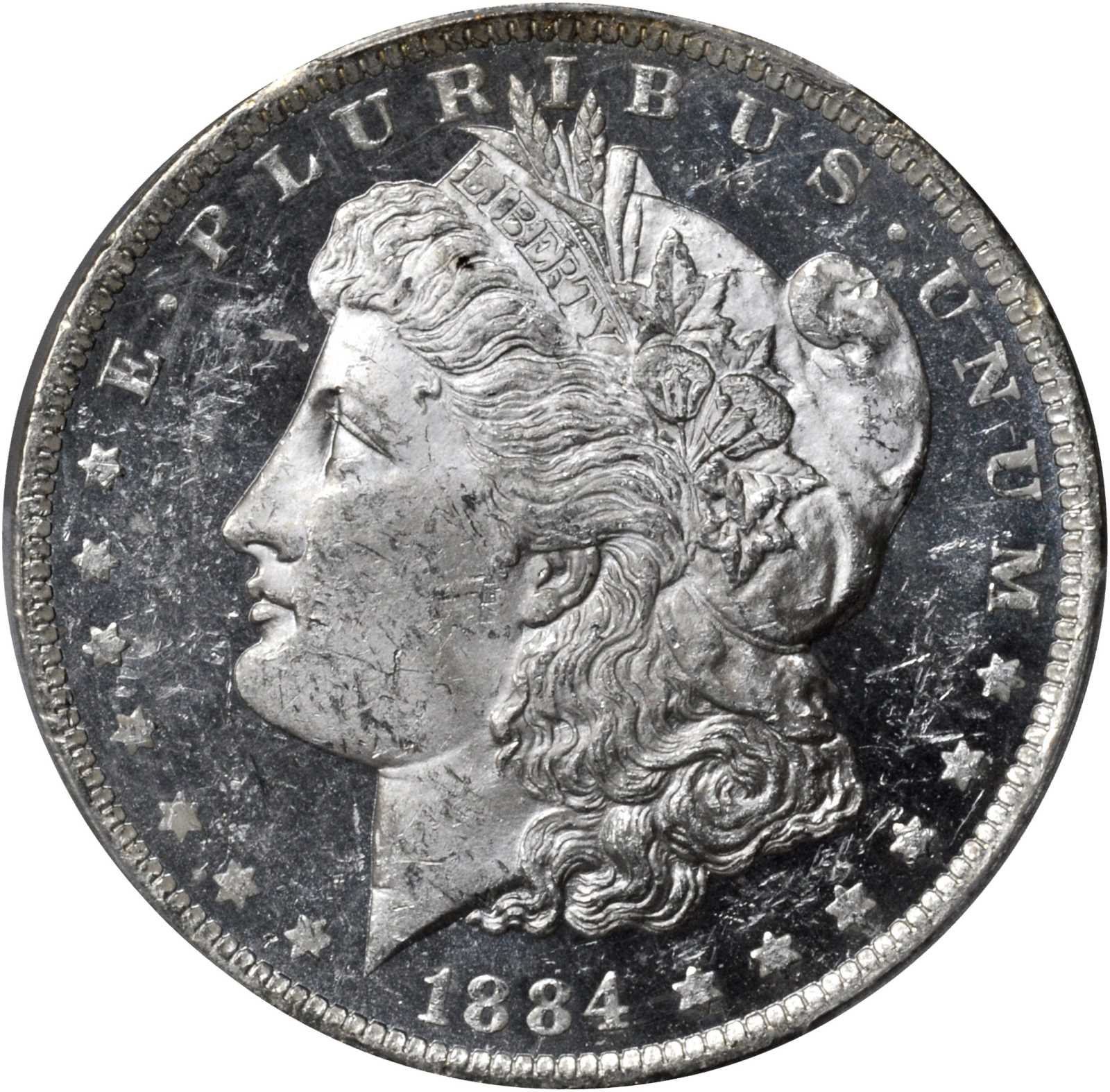 1884-O Morgan Silver Dollar. MS-62 DMPL (PCGS).