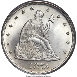 image for: 1876 20C MS67 PCGS. CAC....