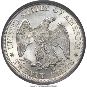 image for: 1876 20C MS67 PCGS. CAC....